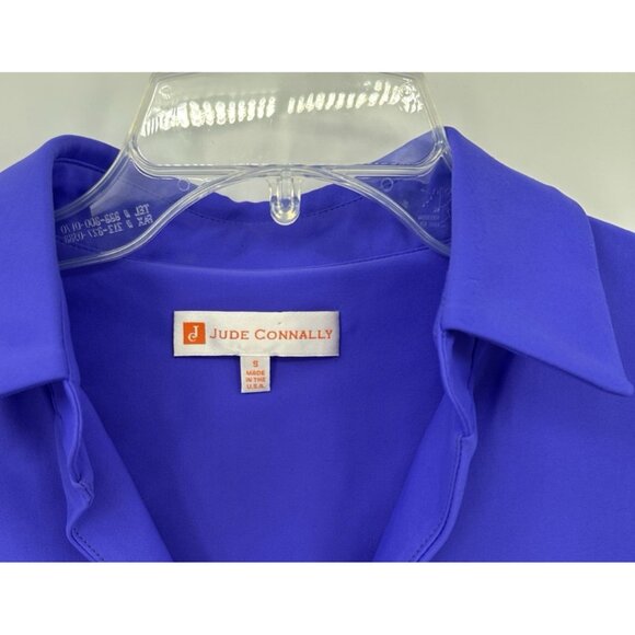 JUDE CONNALLY EMERSON DRESS swing short sleeve jude cloth royal blue knit S - Picture 5 of 6